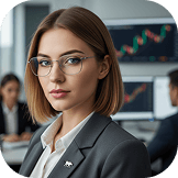 Financial analyst with personal crypto trading portfolio on Blue Tree